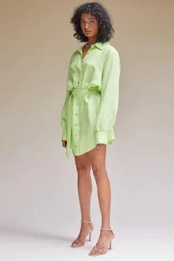 Suboo - Sky Mini Shirt Dress (Lime)