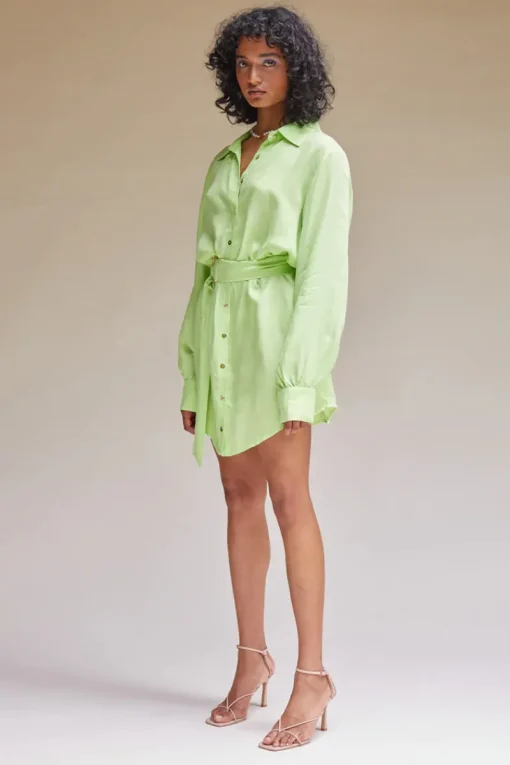 Suboo - Sky Mini Shirt Dress (Lime)