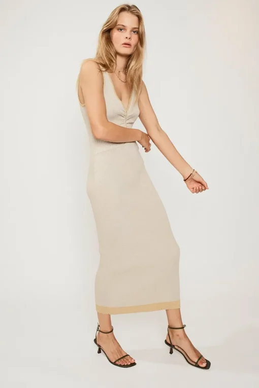 Suboo - Sonnet Knit Dress (Beige Yellow)
