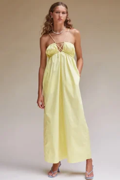 Suboo - Tali Strappy Maxi Dress (Lemon) FINAL SALE