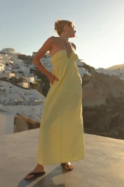 Suboo - Tali Strappy Maxi Dress (Lemon) FINAL SALE
