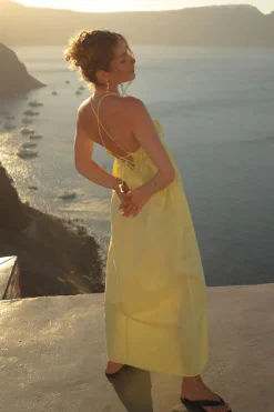 Suboo - Tali Strappy Maxi Dress (Lemon) FINAL SALE