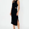 Suboo - The Liz Rouched Midi Tank Dress (Black)