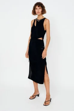 Suboo - The Liz Rouched Midi Tank Dress (Black)