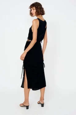 Suboo - The Liz Rouched Midi Tank Dress (Black)
