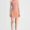 Suboo - VENUS MESH ROUCHED MINI DRESS (OMBRE)