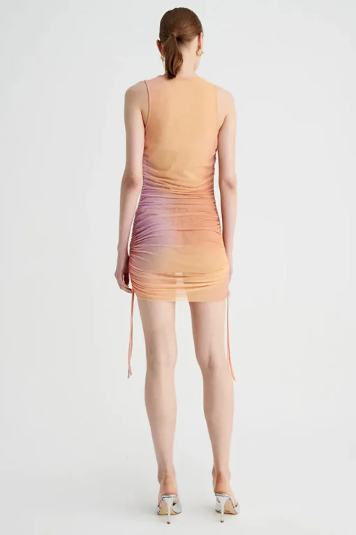 Suboo - VENUS MESH ROUCHED MINI DRESS (OMBRE)