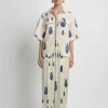 Women SUNSET LOVER - BEETLE HIGH WAIST SILK PANT