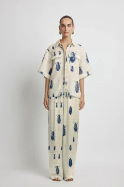 Women SUNSET LOVER - BEETLE HIGH WAIST SILK PANT