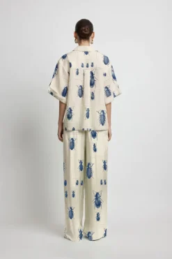 Women SUNSET LOVER - BEETLE HIGH WAIST SILK PANT