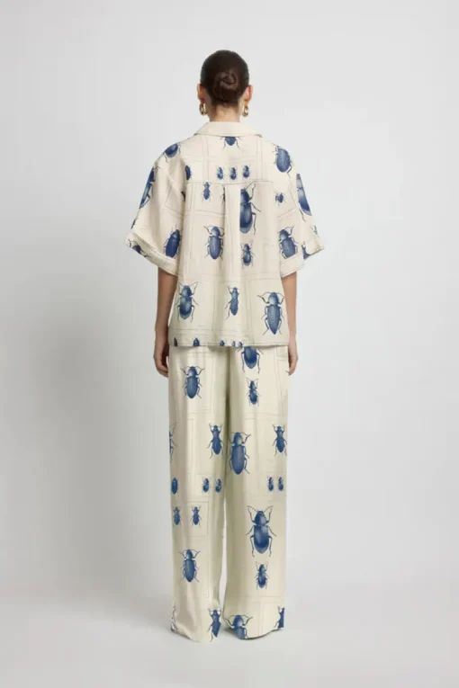 Women SUNSET LOVER - BEETLE HIGH WAIST SILK PANT