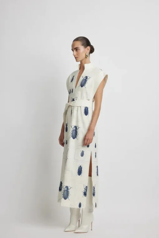 SUNSET LOVER - BOWSHALL COLUMN DRESS (BEETLE PRINT)