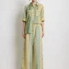 Women SUNSET LOVER - FOLIAGE PANT (LEAF GREEN STRIPE)