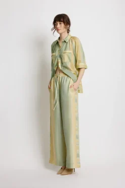Women SUNSET LOVER - FOLIAGE PANT (LEAF GREEN STRIPE)
