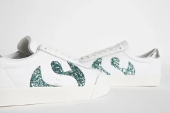 Women Superga - 2843 Club S Comfort Leather Glitter (Blue)