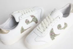 Women Superga - 2843 Club S Comfort Leather Glitter (White Platinum)