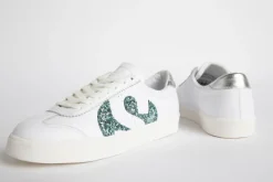 Women Superga - 2843 Club S Comfort Leather Glitter (Blue)