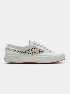 Women Superga - Cotu Swallow Tail Calf Hair Sneakers 2953 (White Dalmatian)
