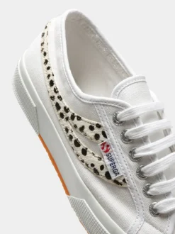 Women Superga - Cotu Swallow Tail Calf Hair Sneakers 2953 (White Dalmatian)