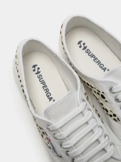 Women Superga - Cotu Swallow Tail Calf Hair Sneakers 2953 (White Dalmatian)