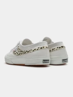 Women Superga - Cotu Swallow Tail Calf Hair Sneakers 2953 (White Dalmatian)