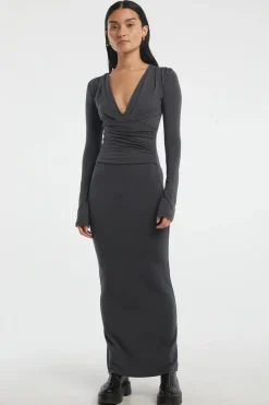 The Line By K - Calli Dress (Deep Grey)