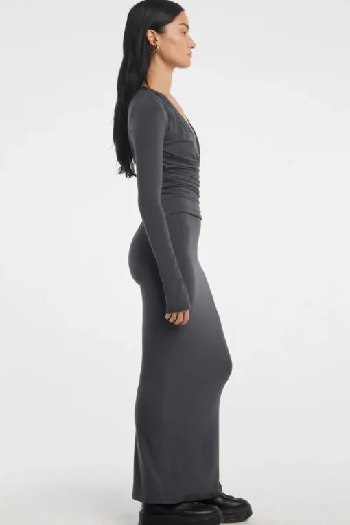The Line By K - Calli Dress (Deep Grey)