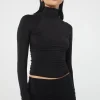The Line By K - Margaux Turtleneck Top (Black)
