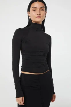 The Line By K - Margaux Turtleneck Top (Black)