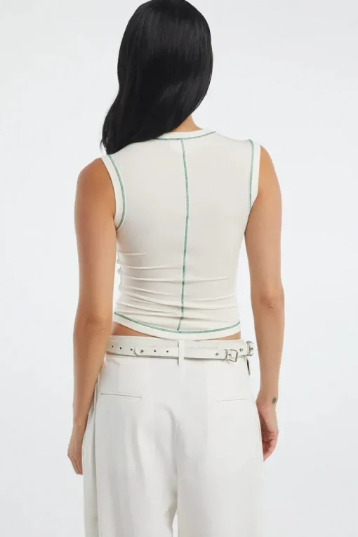 The Line By K - Martine Tank Top (Vanilla)