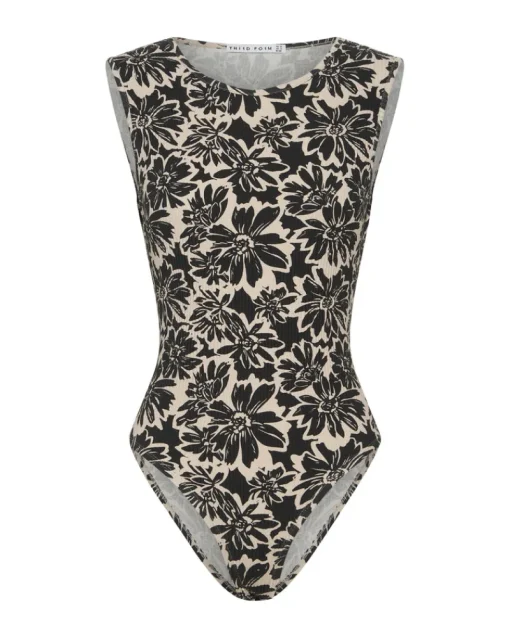 Third Form - Always Flowers Tank Bodysuit (Night Flower) FINAL SALE