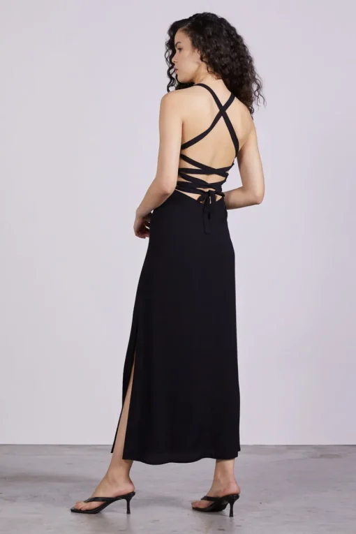 Third Form - Bouquet Lace Back Slip (Black) FINAL SALE