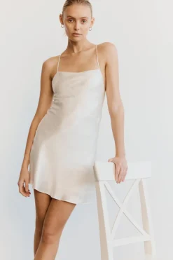 Third Form - Crush Bias Cowl Mini Slip (Cream)