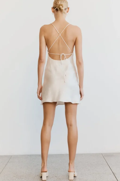 Third Form - Crush Bias Cowl Mini Slip (Cream)