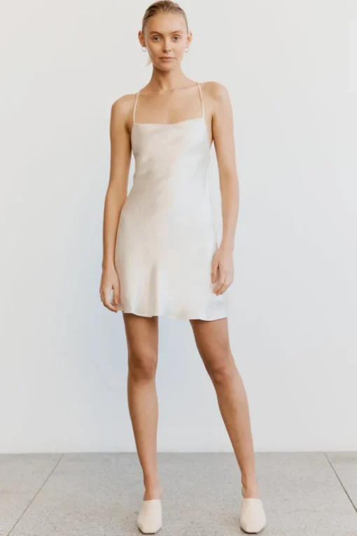 Third Form - Crush Bias Cowl Mini Slip (Cream)