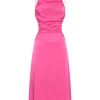 Third Form - Drawn Out Midi Dress (Lipstick)