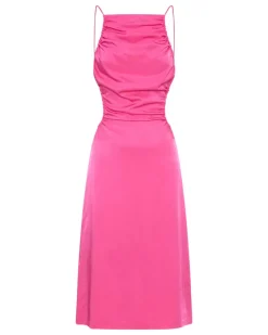 Third Form - Drawn Out Midi Dress (Lipstick)