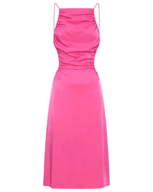 Third Form - Drawn Out Midi Dress (Lipstick)