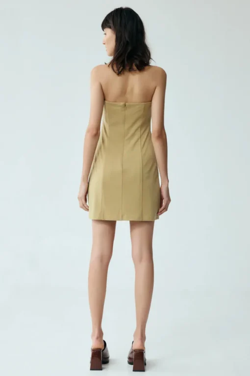 Third Form - FORM STRAPLESS MINI DRESS (KHAKI)