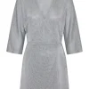 Third Form - HEAVY METAL KNIT WRAP DRESS (SILVER)