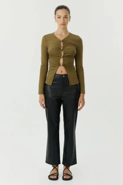 Third Form - HIDDEN GEM LONG SEEVE TOP (MOSS)