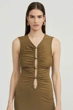 Third Form - HIDDEN GEM TANK MAXI DRESS (MOSS)