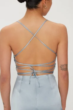 Third Form - Long Nights Lace Back Dress (Powder Blue)