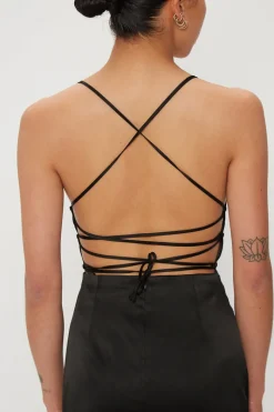 Third Form - Long Nights Lace Back Dress (Black)