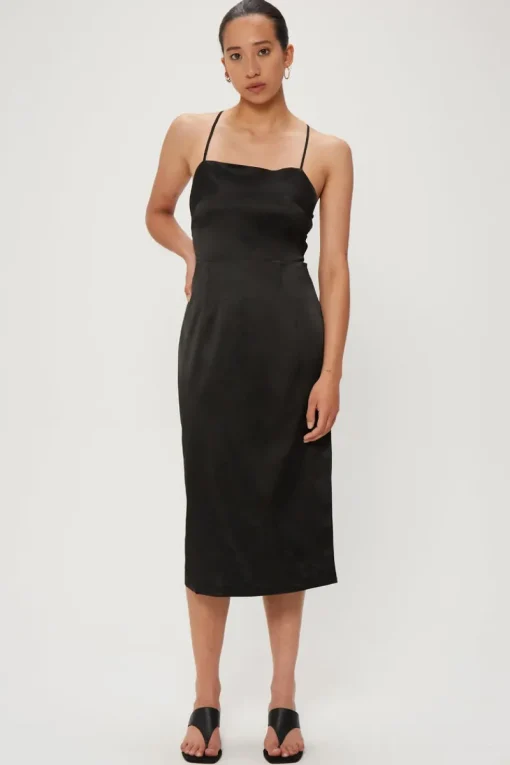 Third Form - Long Nights Lace Back Dress (Black)
