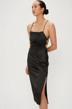 Third Form - Long Nights Lace Back Dress (Black)