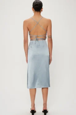 Third Form - Long Nights Lace Back Dress (Powder Blue)