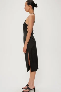 Third Form - Long Nights Lace Back Dress (Black)