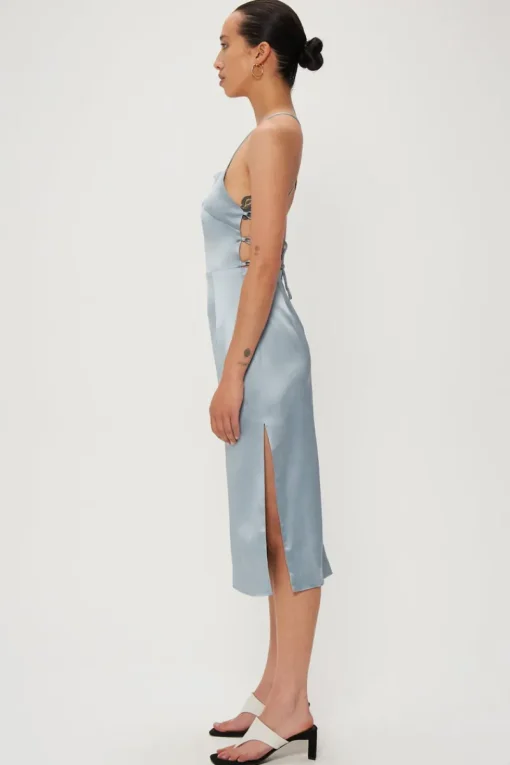 Third Form - Long Nights Lace Back Dress (Powder Blue)