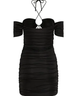 Third Form - Look Through Off Shoulder Mini (Black)